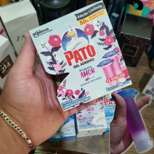 Desodorizador Pato Gel Adesivo 2 Refis Edição Limitada Primavera 12 Discos, Peso: 0.13 kilograms