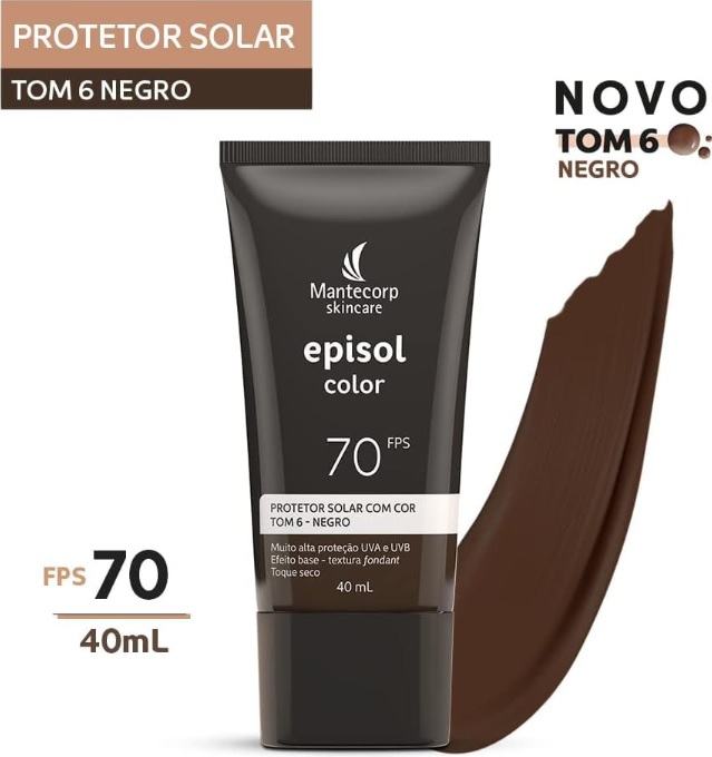EPISOL COLOR TOM 6 NEGRO FPS70 BG 40ML, Mantecorp Skincare