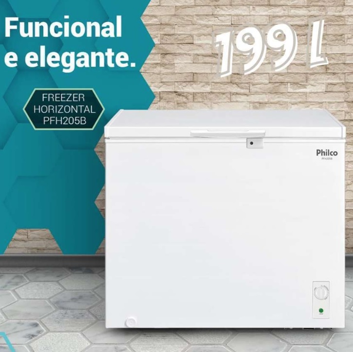 Freezer Horizontal Philco 199 Litros Dupla Ação PFH205B 127V