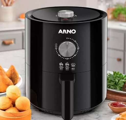 Fritadeira 4.2L Arno Air Fryer Ultra UFRP Preta 127V