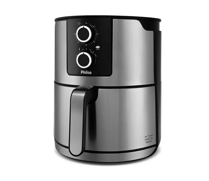 Fritadeira Air Fry Sem Óleo Philco PFR67PI, 6L, 1800W, 127V, Inox – 53801069