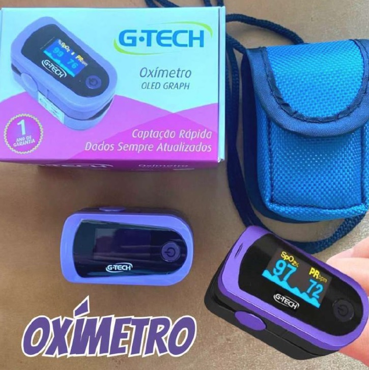 Oxímetro de Pulso portátil G-Tech modelo Oled Graph, G-Tech