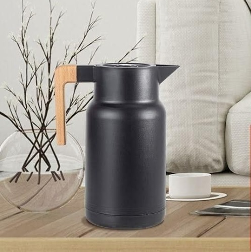 Garrafa Térmica Wood Fashion Preta 1 L Termopro Glass