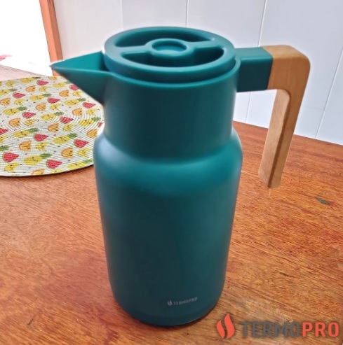 Garrafa Térmica Wood Fashion Azul 1 L Termopro Glass