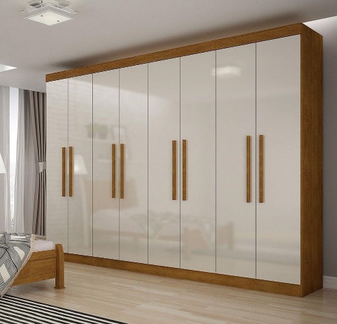 Guarda Roupa Casal Hera 8 Portas e 4 Gavetas Rufato
