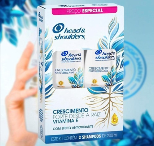 Head & Shoulders , Embalagem Shampoo para Crescimento de Cabelo, Shampoo para Crescimento Capilar, Anticaspa