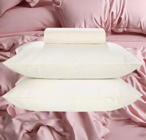 Jogo de Cama Casal Karsten 100% Algodão – 150 Fios Nuance Ivory Branco 3 Peças