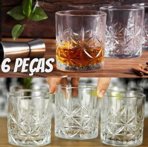 Jogo de Copos de Vidro 330ml 6 Peças Haus – Pavillion