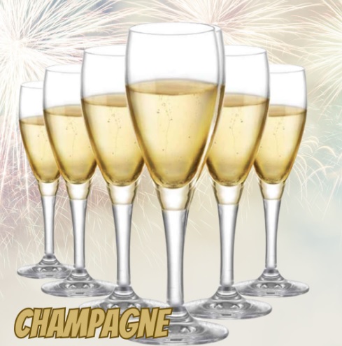 Jogo de Taças Champagne Arcadia Cristal 155ml 6 Pcs