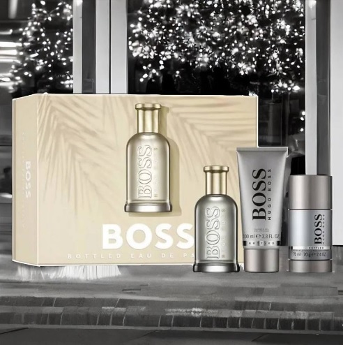 KIT BOSS BOTTLED EDT 100ML+SHOWER GEL 100ML + DEODORANT 75G