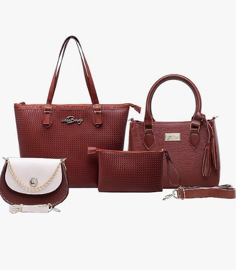 Kit 4 Bolsas Feminina Monograma Willibags Lindas