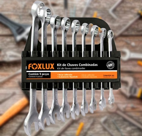 Kit Chave Combinada Com 9 Pecas