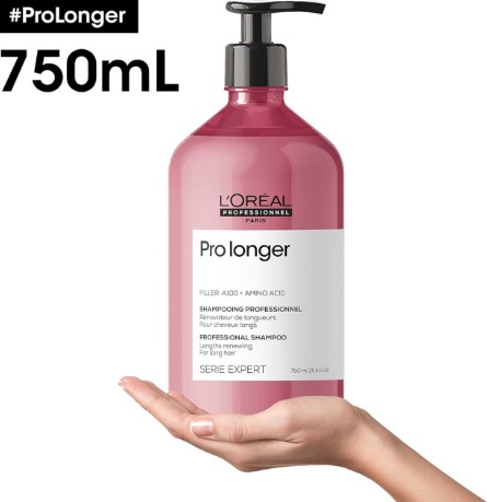 L’Oréal Professionnel Shampoo Pro Longer | Reduz a Quebra e Aparência de Pontas Duplas | Adiciona Volume e Brilho | Para Cabelos Finos e Com Afinamento | 750ml