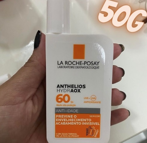 La Roche-Posay, Protetor Solar Anti-Idade e Antioxidante, Textura Fluida Ultra Leve, Toque seco, Ultra Resistente à Água, FPS60, 50g