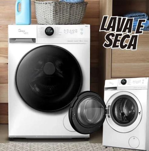Lava e Seca 11 Kg Midea HealthGuard Conectada