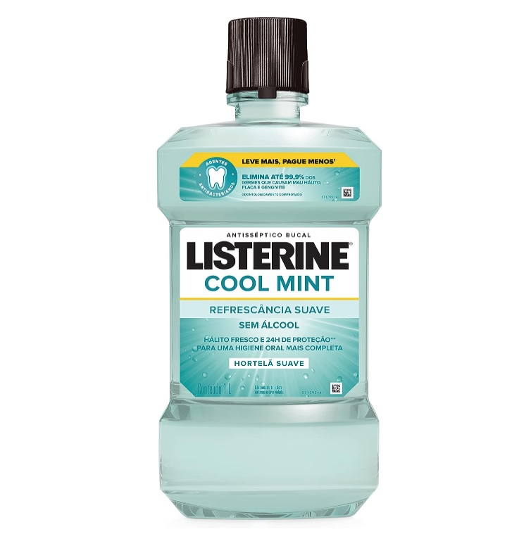 (Recorrência) Listerine Cool Mint Enxaguante Bucal Sem Álcool, 1L