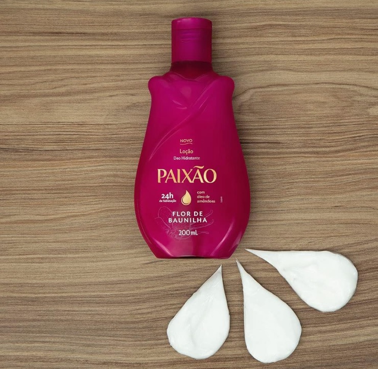 Loção Hidratante Paixão Flor de Baunilha com ação desodorante 200ml, Paixão