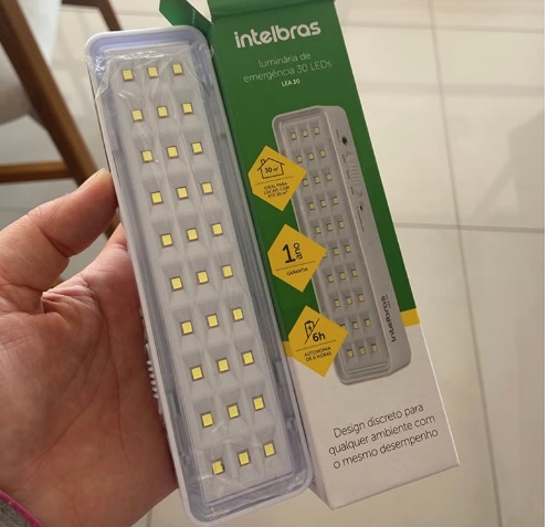 Luminária de Emergência Autônoma LEA 30 Branco Intelbras
