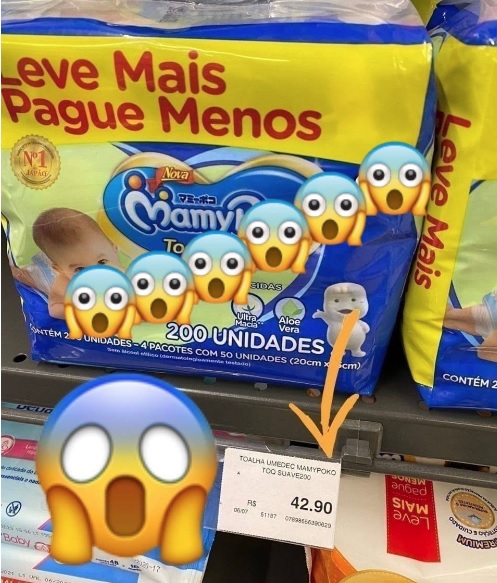 Mamypoko Toque Suave – Lenço Infantil, 200 Unidades, Branco