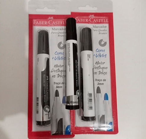 Marcador Quadro Branco, Faber-Castell, 17863, Cores Sortidas