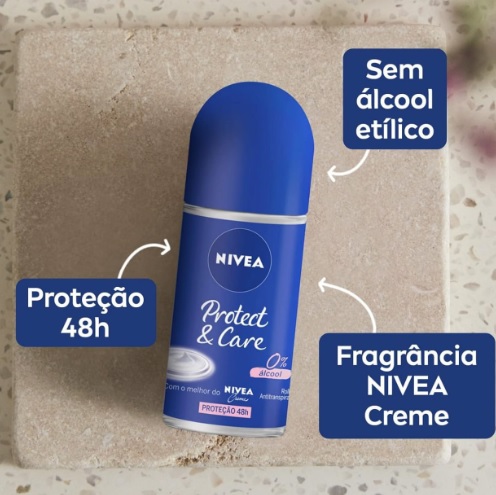 NIVEA Desodorante Antitranspirante Roll On Protect & Care 50ml