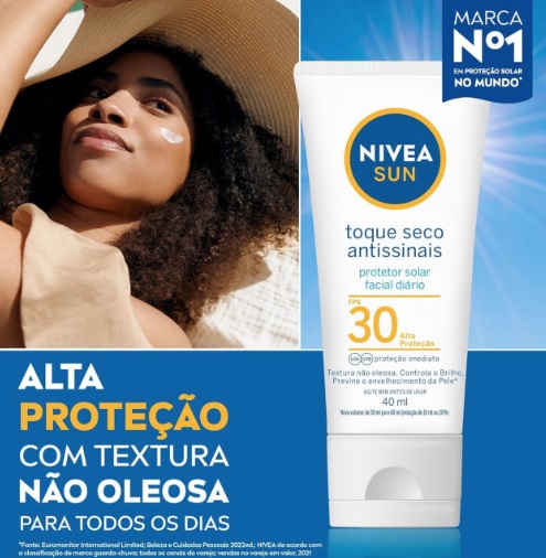 NIVEA SUN Protetor Solar Facial Toque Seco Antissinais FPS30 40ml