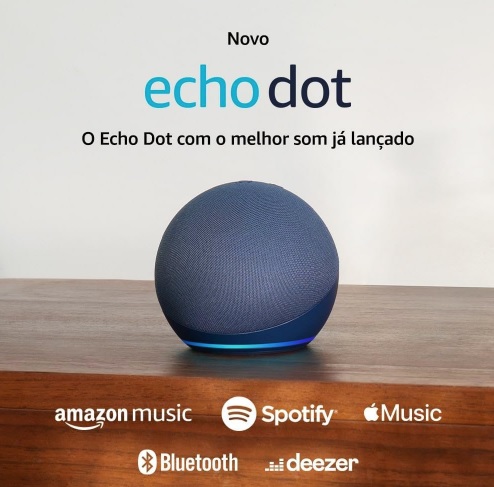 Novo Echo Dot 5ª geração , O Echo Dot com o melhor som já lançado,Cor Azul