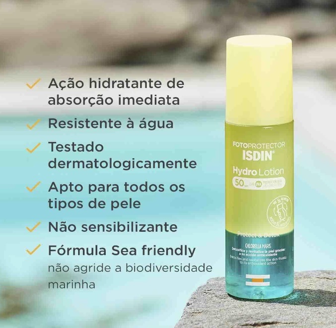Protetor Solar Corporal Bifásico ISDIN HydroLotion FPS 50+ – 200ml