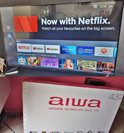 Smart TV AWS-TV-43-BL-02-A IPS Android 11 Full HD 43″ Aiwa 110V/220V