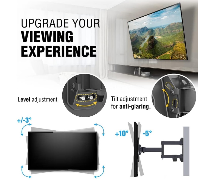 Suporte Articulado de Parede para TVS de 26″ a 65″ VESA 400 – FULL40_PRO