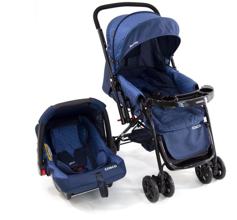 Travel System Reverse, Cosco, Azul Rajado