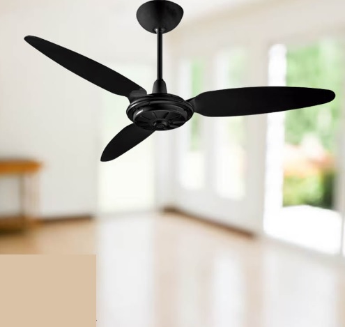 Ventisol Ventilador de Teto Comercial, Preto, 3 Pás, 127V