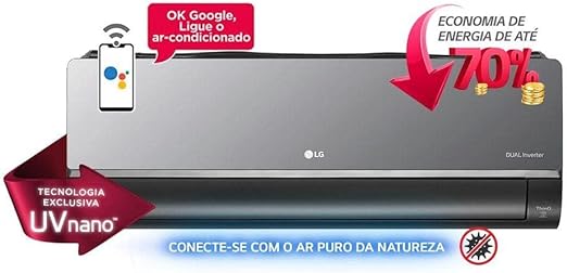 Ar Condicionado Split LG Dual Inverter Voice ARTCOOL UV Nano 12000 Quente/Frio 220V S4-W12JARXB
