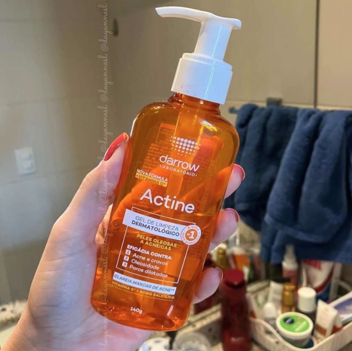 Actine Gel de Limpeza + Vit C, pele oleosa a acneira, Darrow – 140g Laranja