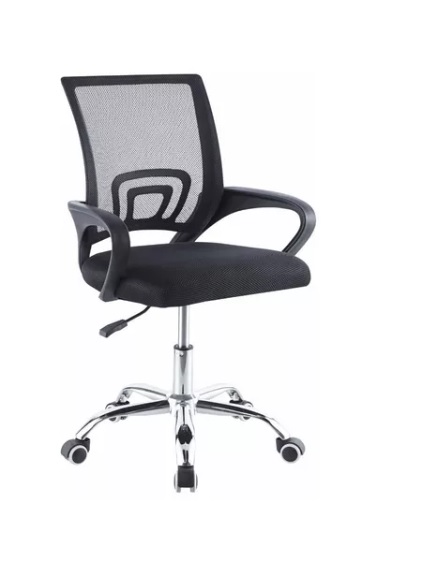 Cadeira de escritório Begônia BG35686 preta com estofado Mesh