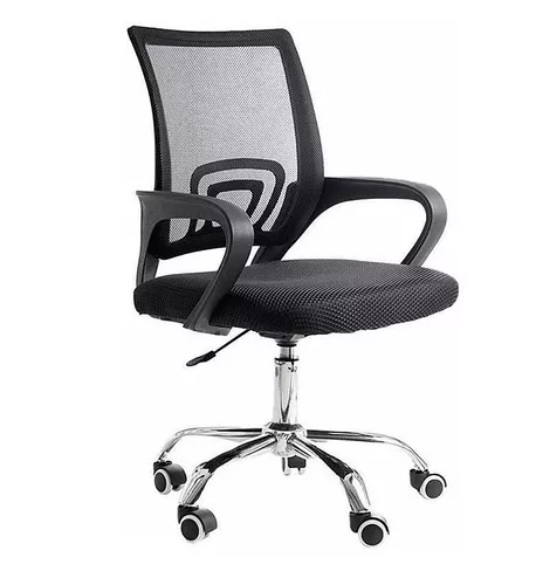 Cadeira de escritório Pctop Office Fit 1001 9050 gamer preta com estofado de mesh y tecido