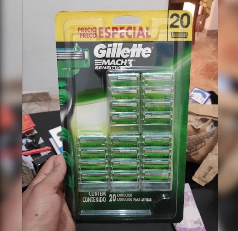 Gillette Mach3 Sensitive – Carga para Aparelho de Barbear, 20 unidades