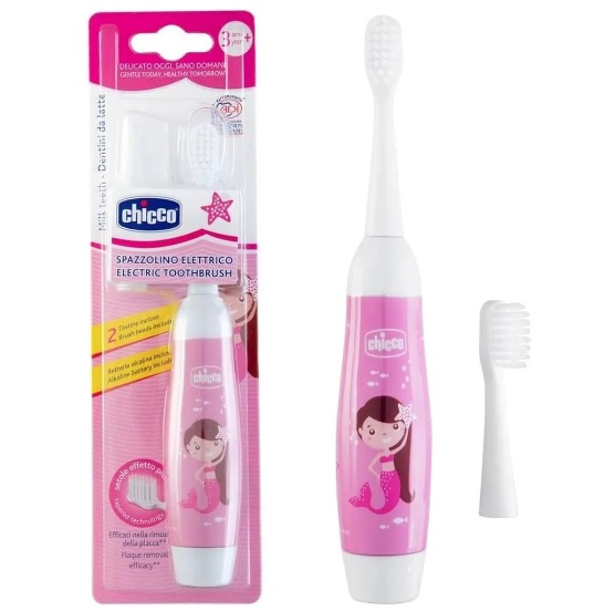 Chicco – Escova de dentes elétrica para crianças com vibração leve