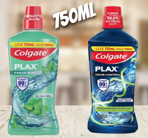 Colgate Plax – Enxaguante Bucal, Fresh Mint, 750mL