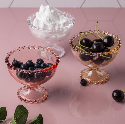 Conjunto 6 Taças de Sobremesa de Cristal Pearl 11cm x 9cm – Wolff