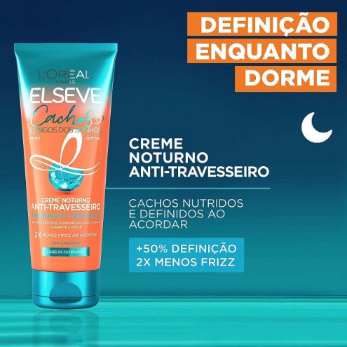 Creme Noturno Anti-Travesseiro Elseve Cachos Longos dos Sonhos 200ml