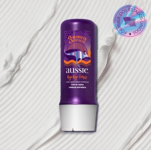 Creme de Tratamento Aussie 3 Minutos Bye Bye Frizz 236ml