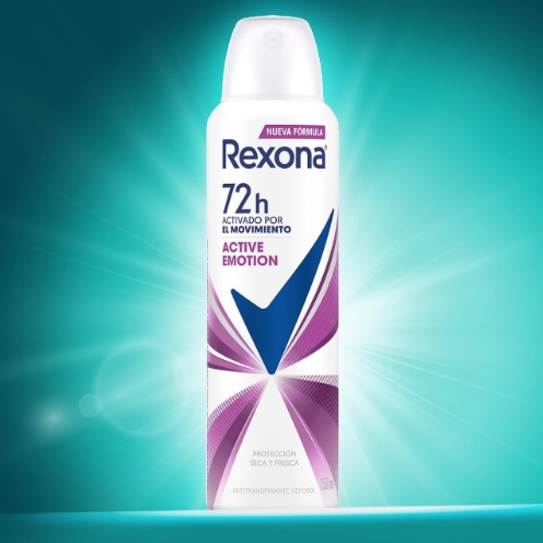 Desodorante Antitranspirante Aerosol Feminino Rexona Active Emotion 72 horas 150ml (A embalagem pode variar)