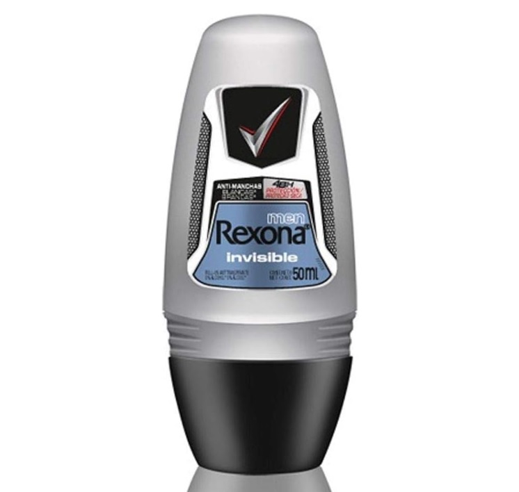 Desodorante Roll-On 50Ml Masculino Invisible Unit, Rexona (A embalagem pode variar)