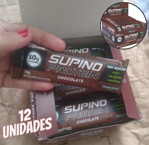 Display Barra de Proteína Supino Protein Chocolate – 12 Unidades de 30g