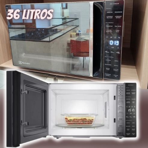 Electrolux ME36S Efficient – Micro-ondas de Bancada 36L, 127V, Cor Prata