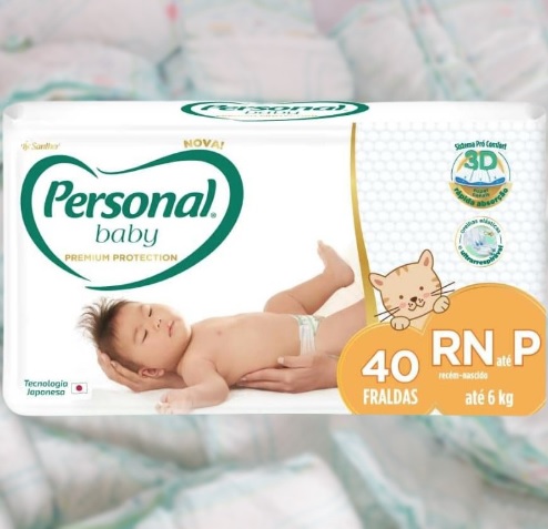 Fralda Personal Baby Premium Protection P com 40 unidades