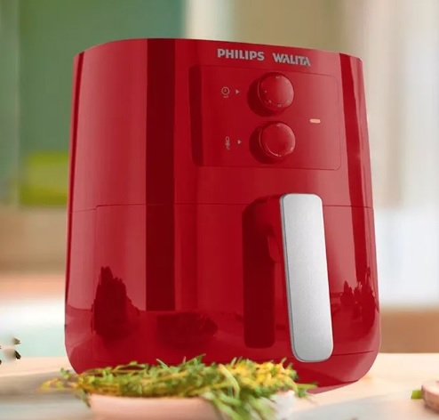 Fritadeira Airfryer Philips Walita Série 3000 4,1l 1400w Vermelha Ri9201 – 110v