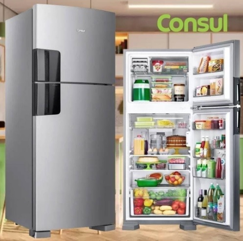 Geladeira Consul Frost Free Duplex Com Espaço Flex E Painel