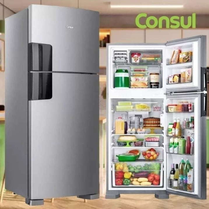 Geladeira Consul Frost Free Duplex Com Espaço Flex E Painel